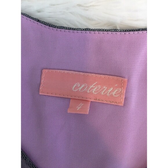 Coterie Dress Wedding, Evening, Cocktail Fit And Flare Sequin Size 4 - Picture 7 of 12